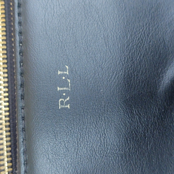 Lauren Ralph Lauren Black Leather Newbury Double zip Crossbody Satchel - Picture 6 of 17
